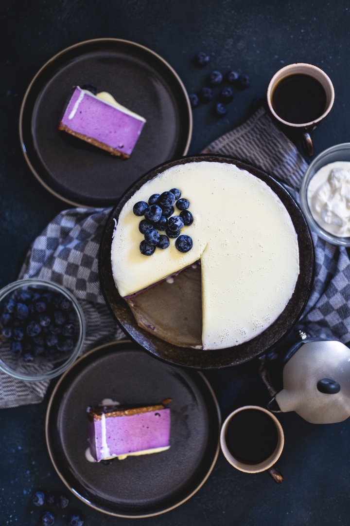 Borůvkový cheesecake Borůvkový cheesecake