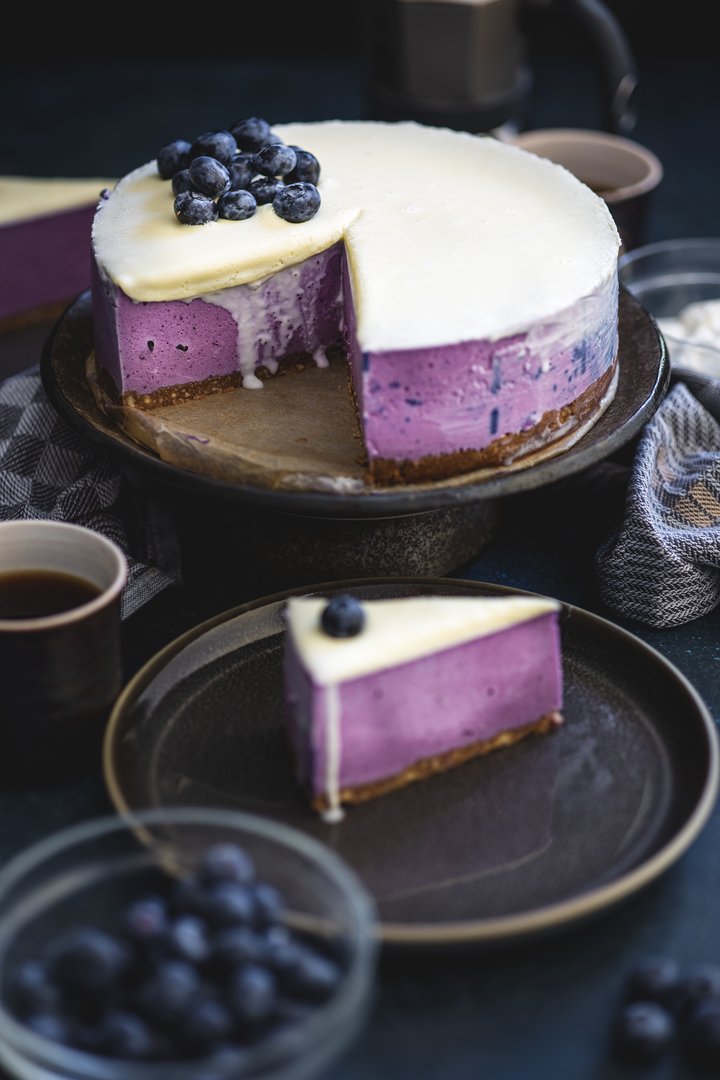 Borůvkový cheesecake Borůvkový cheesecake