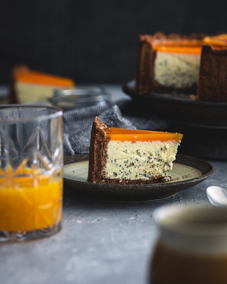Makový cheesecake s pomeranči Makový cheesecake s pomeranči