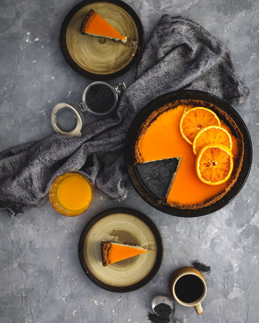 Makový cheesecake s pomeranči