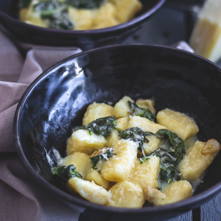 Gnocchi se špenátem a pecorinem